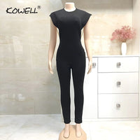 Hot Sale Pearl Chain Sexy Backless Women Sleeveless Skinny Bodycon Rompers