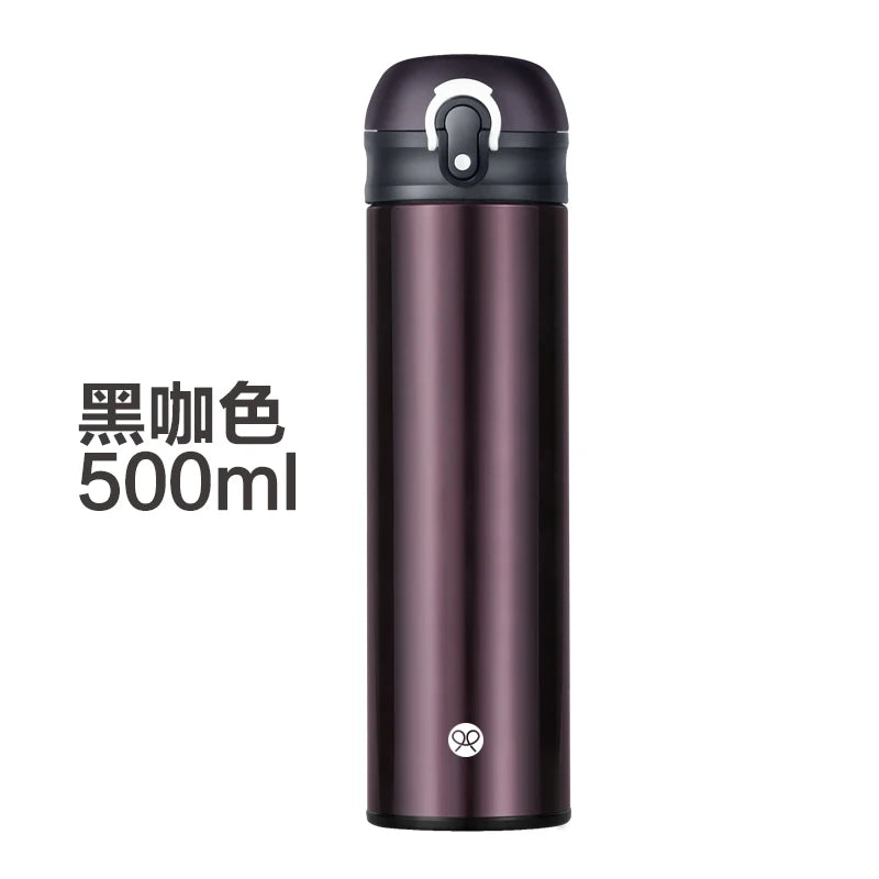 Stainless Steel Insulated Thermal Water Bottle, Thermos for Tea, Coffee, Travel Mug, Vacuum Flasks, a Termos Cup, 500 ml