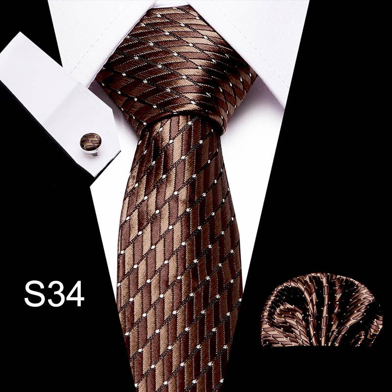 Fashion Business Silver Plaid Silk Men's Tie NeckTie 7.5cm Ties for Men Formal Luxury Wedding Quality Gravata group tie