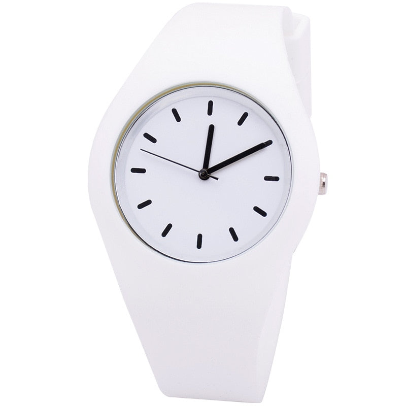 Woman Fashion Casual Silicone Strap quartz watch Candy-colored Jelly watch Ladies Fashion Dress Quartz Wristwatch Female Watch