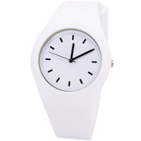 Woman Fashion Casual Silicone Strap quartz watch Candy-colored Jelly watch Ladies Fashion Dress Quartz Wristwatch Female Watch