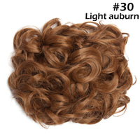 HAIRRO Large Comb Clips In Curly Hair Extension Synthetic Hair Pieces Chignon Women Updo Cover Hairpiece Extension Hair Bun