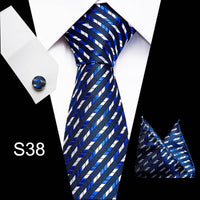 Fashion Business Silver Plaid Silk Men's Tie NeckTie 7.5cm Ties for Men Formal Luxury Wedding Quality Gravata group tie