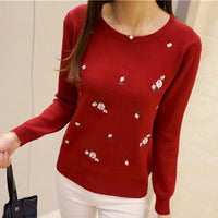 OHCLOTHING Autumn Sweater Women Embroidery Knitted Winter Women Sweater And Pullover Female Tricot Jersey Jumper Pull Femme