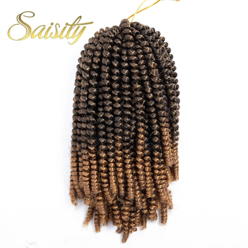 Saisity Ombre Synthetic Hair Extension Crochet Spring Twist Crochet Braiding Hair Jamaica Bounce Twist