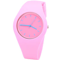 Woman Fashion Casual Silicone Strap quartz watch Candy-colored Jelly watch Ladies Fashion Dress Quartz Wristwatch Female Watch