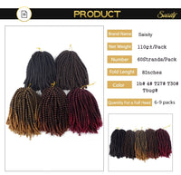 Saisity Ombre Synthetic Hair Extension Crochet Spring Twist Crochet Braiding Hair Jamaica Bounce Twist