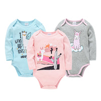 Kavkas Baby Boys Girls Bodysuit 6 PCS 3 PCS Long Sleeve 100% Cotton Baby Clothes 0-12 months Newborn body bebe Jumpsuit Clothing