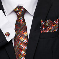 Fashion Business Silver Plaid Silk Men's Tie NeckTie 7.5cm Ties for Men Formal Luxury Wedding Quality Gravata group tie