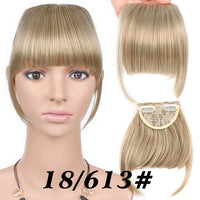 Leeons Short Synthetic Bangs Heat Resistant Hairpieces Hair Women Natural Short Fake Hair Bangs Hair Clips For Extensions Black