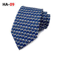 Men Tie 8cm Silk Tie For Man Luxury Vintage Design Print Necktie Cravat For Shirt Suit Wedding Party Stripe Cravats Silk Feeling