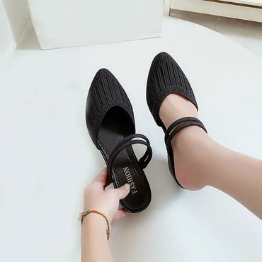 Fashion Women's Sandals 2021 Mules Slippers For Beach Shoes Close Toe Women Heels Strappy Wedges Shoes For Women Plastic Sandals