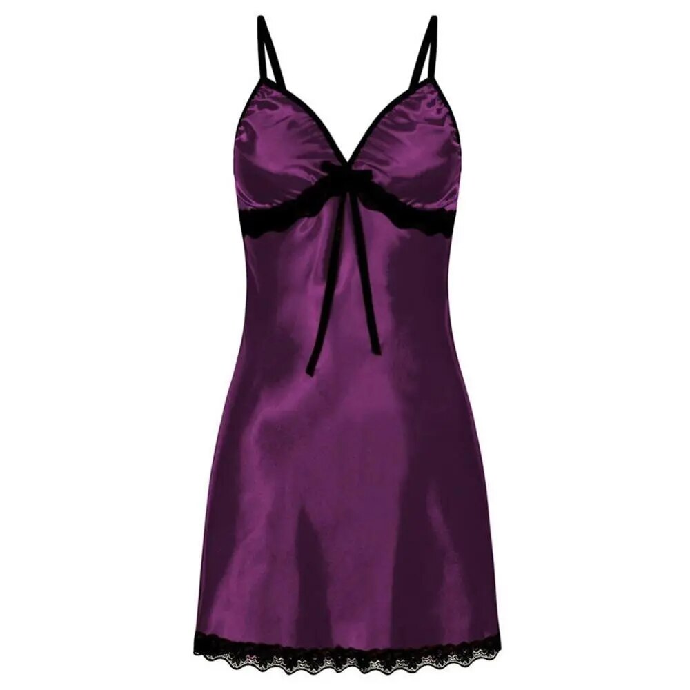 Sexy Sleepwear Nightdress Women Lace Silk Satin Night Dress Sleeveless Mega Mart Center Sexy Sleepwear Nightdress Women Lace Silk Satin Night Dress Sleeveless Mega Mart Center