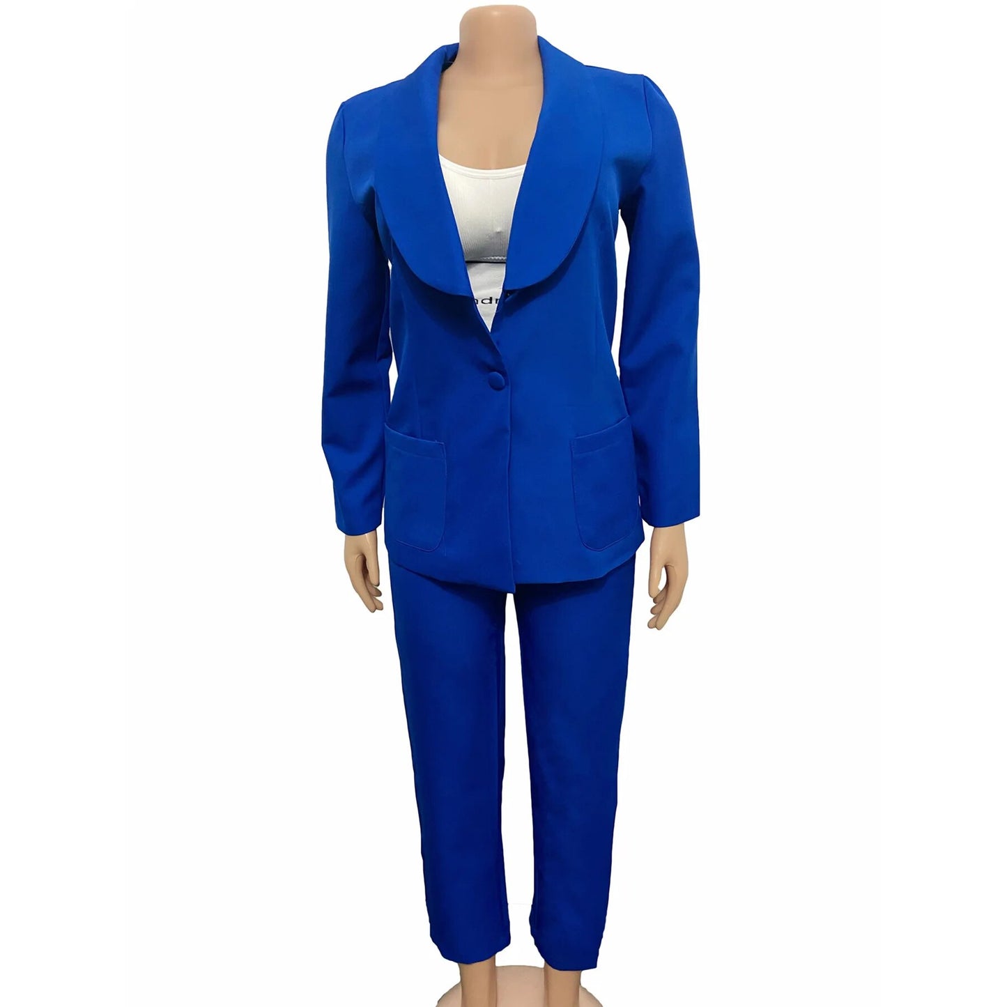 African Women Sets Solid Long Sleeve Blazer Jacket Pants Suits Office Lady Elegant 2 Piece Set Business Outfits Africa Clothing