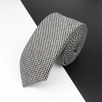 High Quality Classical Color Black Grey Skinny 100% Wool Tie Men Necktie For Business Meeting Fashion Shirt Dress Accessories
