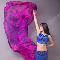 Silk Shawl For Belly Dancing Shawls Belly Dance Silk Veil Scarves Face Customized Hand Thrown Scarf Gradient 200cm 250cm 270cm