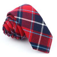 Fashion Plaid Tie For Men Women Colorful Skinny Cotton Necktie For Wedding Bussiness Casual Man's Neckties Suits Flower Cravat