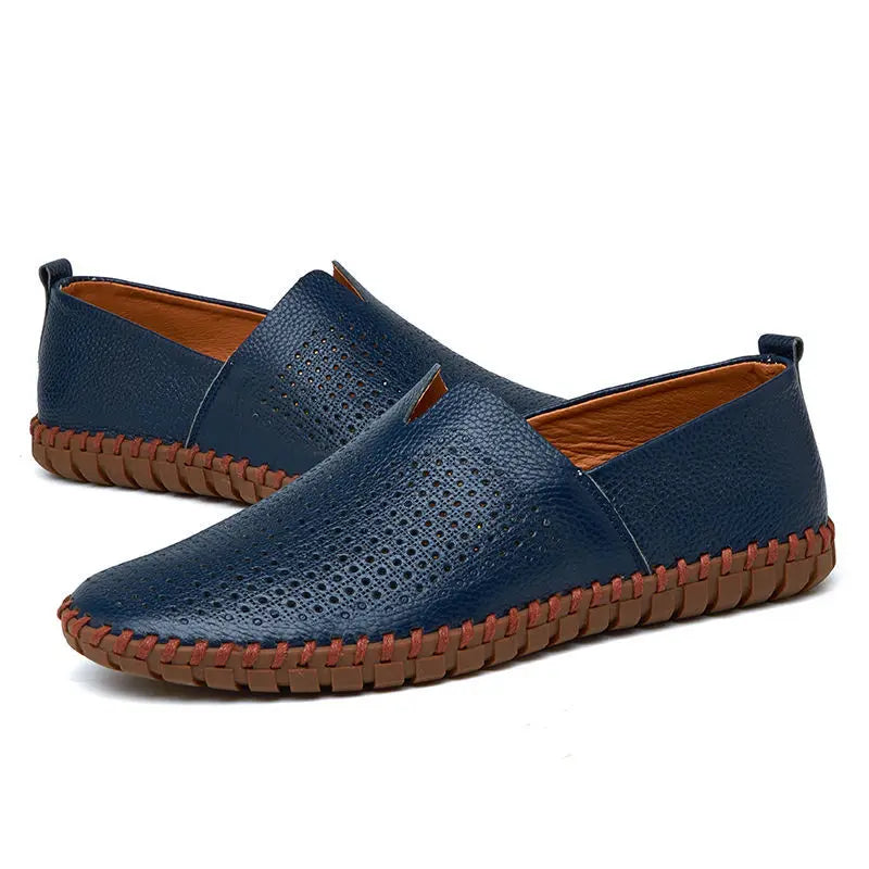 Size 48 49 Genuine Leather Flat Shoes Men Casual White Cowhide Sneaker Male Comfy Driving Loafers Business Dress Shoes Moccasins