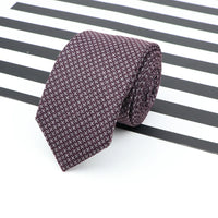 Men's  Business Diamond Check Tie Artificial Wool Cotton Dark Color Tie Striped Black Grey Necktie For Daily Accessory Paty Gift