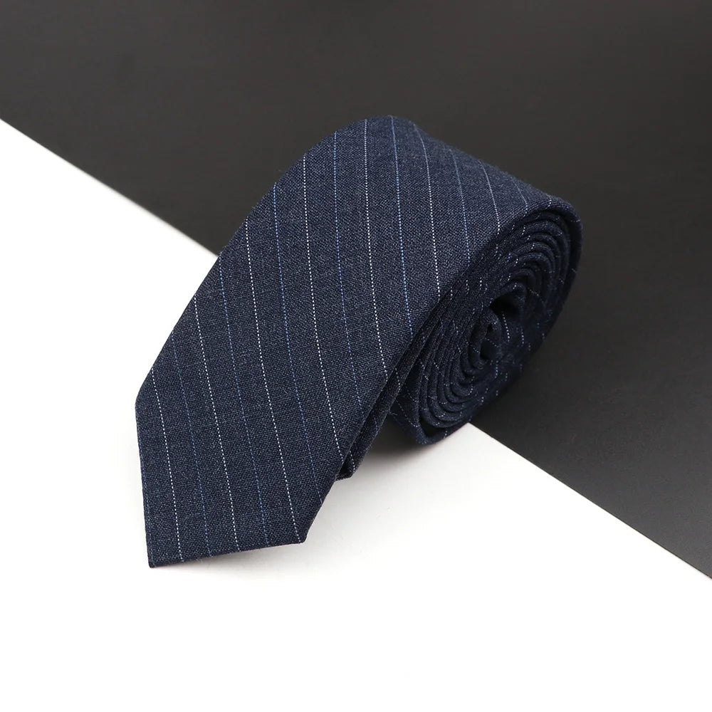 High Quality Classical Color Black Grey Skinny 100% Wool Tie Men Necktie For Business Meeting Fashion Shirt Dress Accessories