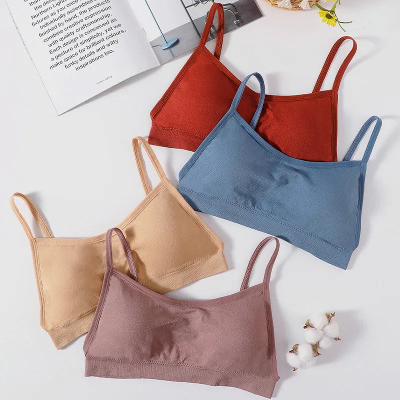 Seamless Tube Top Bra Backless Non-Wire Underwear Sexy Lingerie Women's Crop Top with Removable Pads Sports Bralette