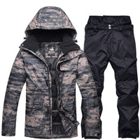 New Mens Camouflage Ski Suit Waterproof Breathable Snowboard Jacket Winter Snow Pants Suits Male Skiing and Snowboarding Sets