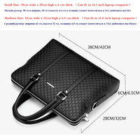 New Double Layers Men's Leather Business Briefcase Casual Man Shoulder Bag Messenger Bag Male Laptops Handbags Men Travel Bags