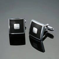 Classic French shirt Cufflinks High quality hand painted red blue black enamel button metal men's clothing accessories jewelry
