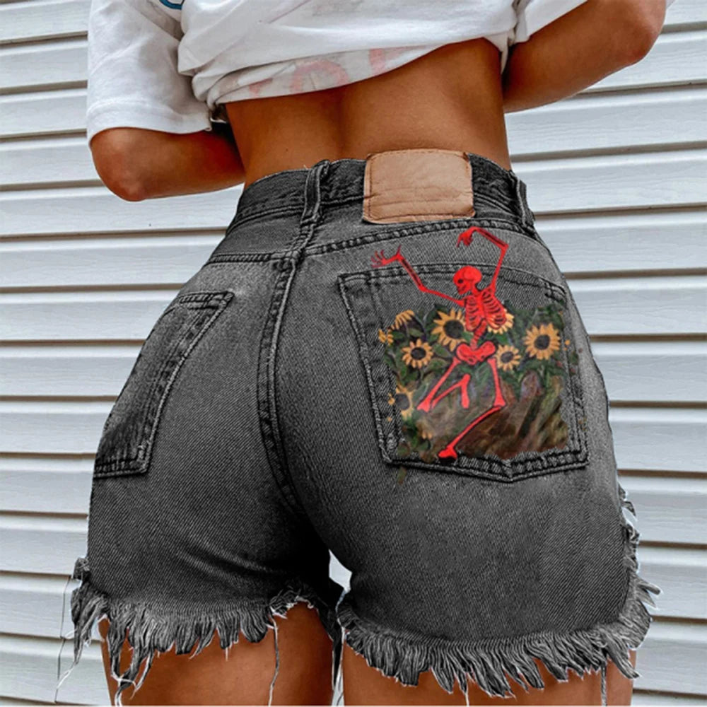 Skinny Jeans Shorts Women Vintage Distressed Denim Shorts Casual Trousers Women Jeans Sexy Buttock Streetwear Hot Short Pants