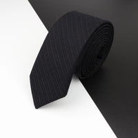 High Quality Classical Color Black Grey Skinny 100% Wool Tie Men Necktie For Business Meeting Fashion Shirt Dress Accessories