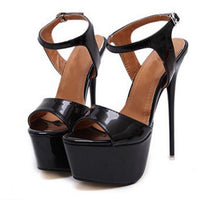 Sexy Ankle Strap Heels Platform Sandals Party Shoes For Women Wedding Pumps 16cm High Heels