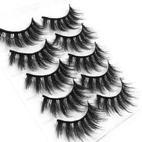 5 Pairs Faux Mink Eyelashes Fluffy Wispy Long Dramatic False Lashes Thick Volume Fake Eyelashes Natural Soft Extension Eyelash