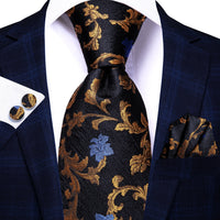 Hi-Tie Blue Business Solid 100% Silk Men&#39;s Tie NeckTie 8.5cm Ties for Men Formal Luxury Wedding High Quality Gravata