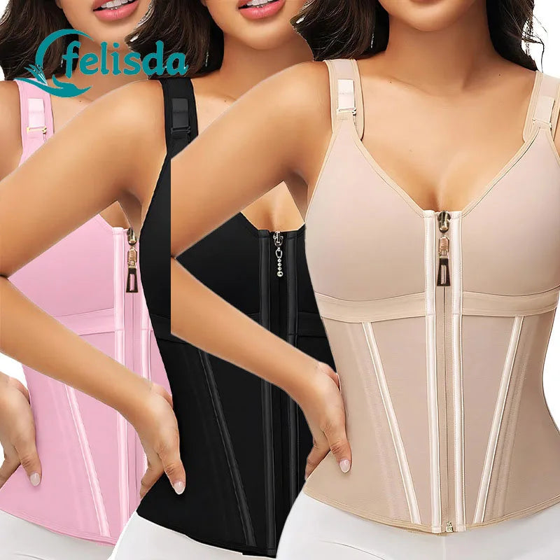 Women Girdles Belt Waist Trainer High Compression Corset Compression Vest Bra Waist Trainer Shapewear Fajas for Women Colombian