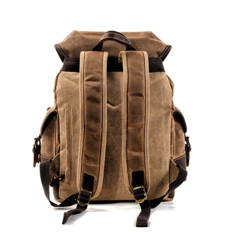 Waterproof Waxed Canvas Backpack Men Backpacks Leisure Rucksack Travel School Bag Laptop Bagpack men vintage shoulder bookbags