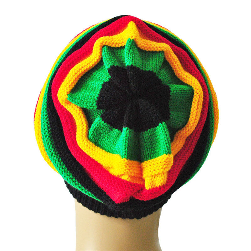 Jamaica Reggae Gorro Rasta Style Cappello Hip Pop Men&#39;s Winter Hats Female Red Yellow Green Black Fall Fashion Women&#39;s Knit Cap