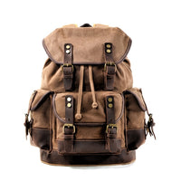 Waterproof Waxed Canvas Backpack Men Backpacks Leisure Rucksack Travel School Bag Laptop Bagpack men vintage shoulder bookbags