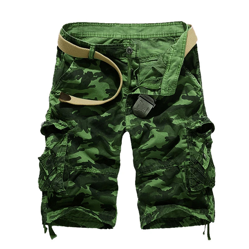 US Size 2024 New Camouflage Loose Cargo Shorts Men Cool Summer Military Camo Short Pants Homme Cargo Shorts