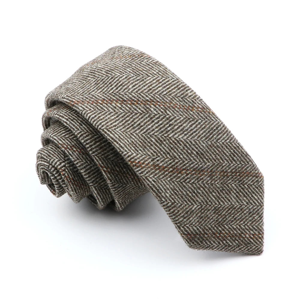 Original Wool Tie High Quality Gift Ties Handmade Soft Casual Fashion Men Woven Skinny Necktie For Wedding Party New Arrival