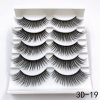 5 Pairs Faux Mink Eyelashes Fluffy Wispy Long Dramatic False Lashes Thick Volume Fake Eyelashes Natural Soft Extension Eyelash