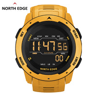 NORTH EDGE Mars Men Digital Watch Men&#39;s Military Sport Watches Waterproof 50M Pedometer Calories Stopwatch Hourly Alarm Clock