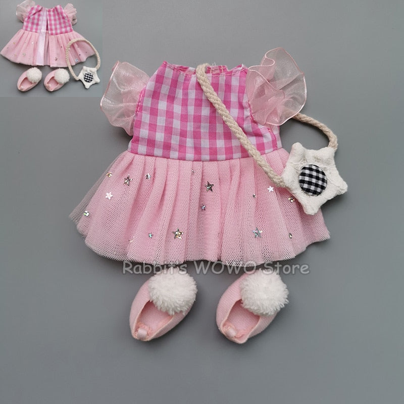 Doll Clothes Fit 25cm Baby Doll Accessories 1/6 BJD Doll New Born Doll Outfits Cute Dress Headwear Suit Girls Gifts