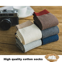 2023 Autumn Winter New High Quality Organic Cotton Harajuku Happy Men Socks Compression Sock Men's Business Dress Long Sock Gift