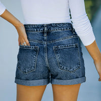 Women's Shorts High Waist Elastic Shorts Denim Blue Jeans Short Woman Enhancing Body Denim Short Sexy Short 2021 Шорты Женский