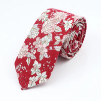 New Floral Elegant Tie For Men Women 100% Cotton Beautiful Flower Paisley Necktie Narrow Skinny Cravat Wedding Casual Corbatas