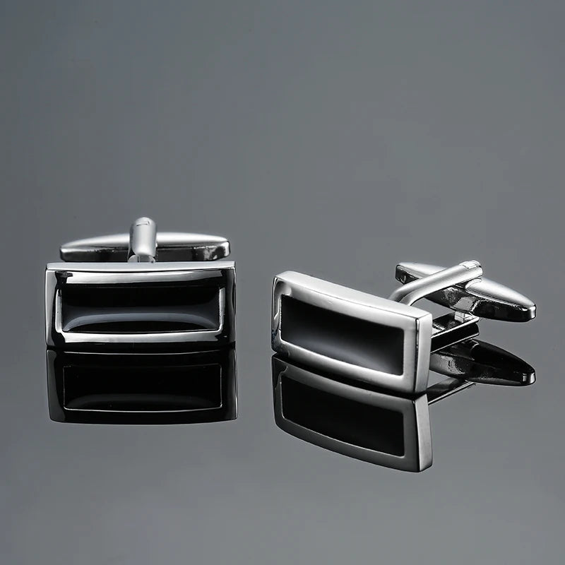 Classic French shirt Cufflinks High quality hand painted red blue black enamel button metal men's clothing accessories jewelry