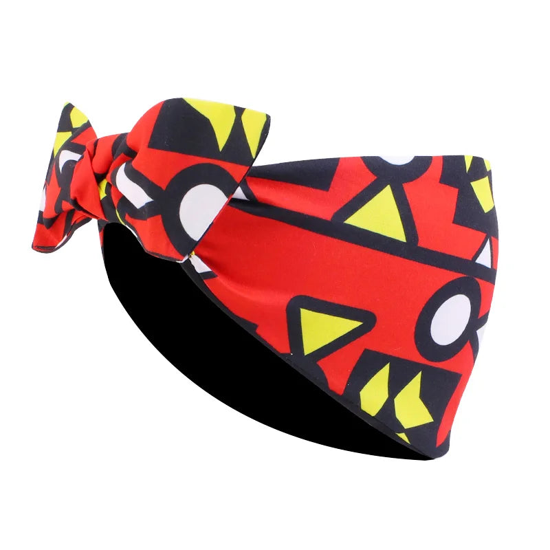 New Hair bands African Pattern Print Knotted Style Headband For Women Sport Yoga Salon Make Up Hair Wrap Fashion Accessories