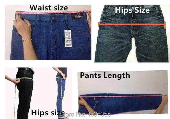 White Jeans Men Plus Size 36 38 40 Loose Oversized Red Trousers Stretched Denim Mens Casual Slim Fit Straight Elastic Man Pant