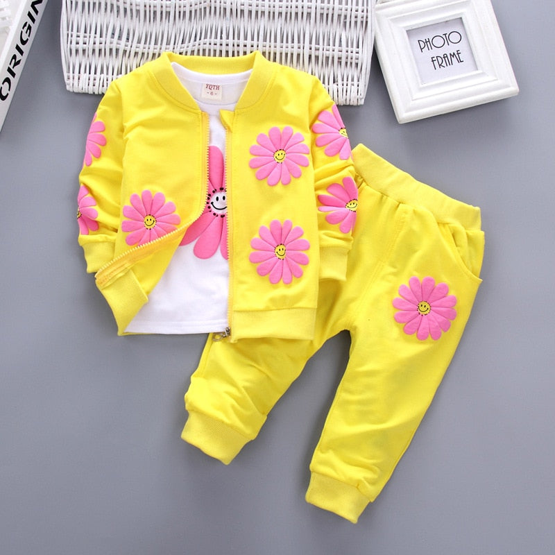 Baby Girls Clothing Set 2019 Winter Fashion Children Clothes Kids Toddler Sport Suit Cotton Tracksuit Clothes For 1 2 3 4 Years