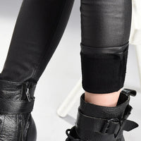 2019 Winter Women Faux Leather Pants & Capris PU Elastic High Waist Trousers Stretchy Slim Pencil Pants Leggings Female Black